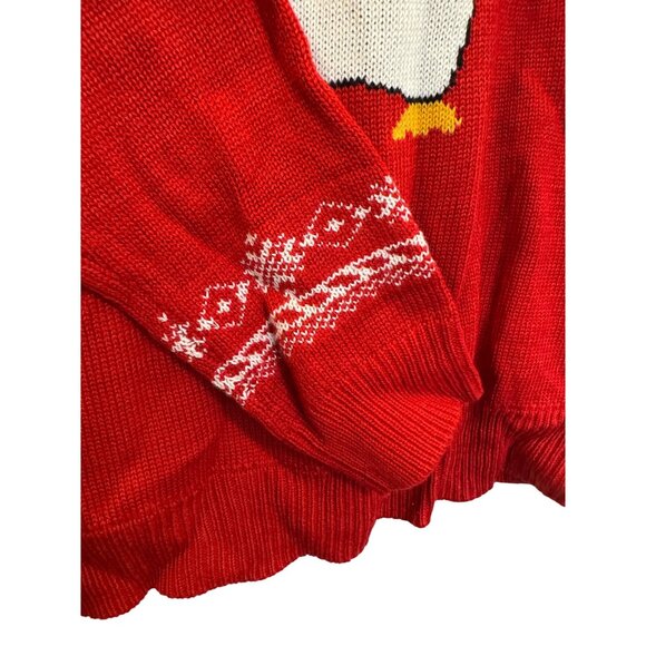 21 Men Penguin Christmas Sweater Mens Size S Red Knit Novelty Winter Holiday Des - Picture 3 of 6